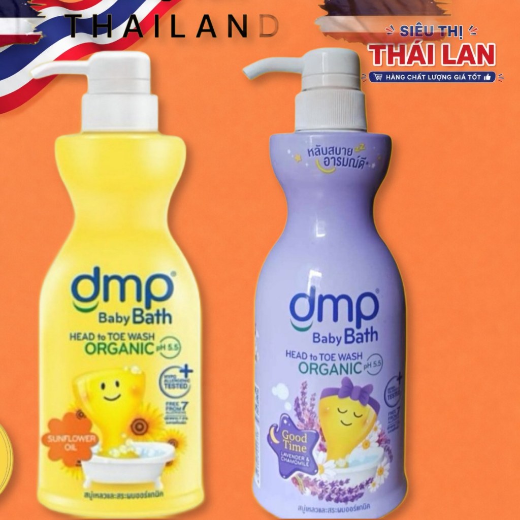 Sữa Tắm Gội Cho Bé DMP Baby Bath 480ml – Sữa tắm gội 2-trong-1 cho bé  Hàng Thái Lan