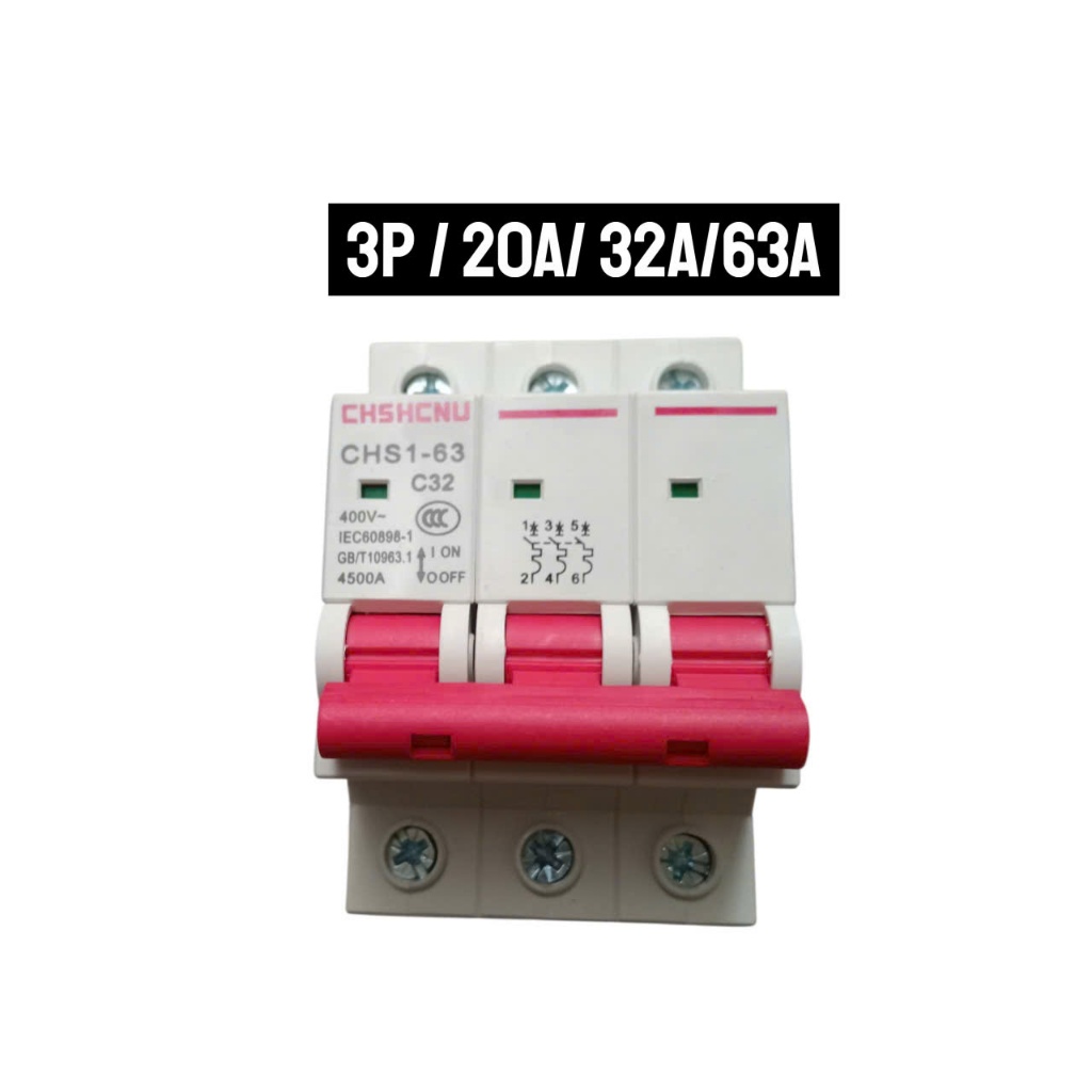 [ Chính Hãng ]  ATTOMAT  MCB 3P 20A/32A/63A  CB 63A Cầu dao điện 3 pha