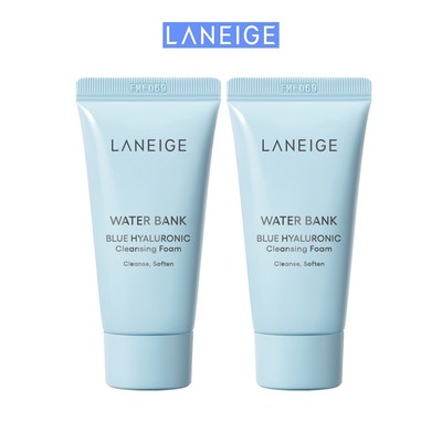 [HB gift] Bộ 2 Sữa Rửa Mặt Dưỡng Ẩm Laneige Water Bank Blue HA Cleansing Foam 30gx2