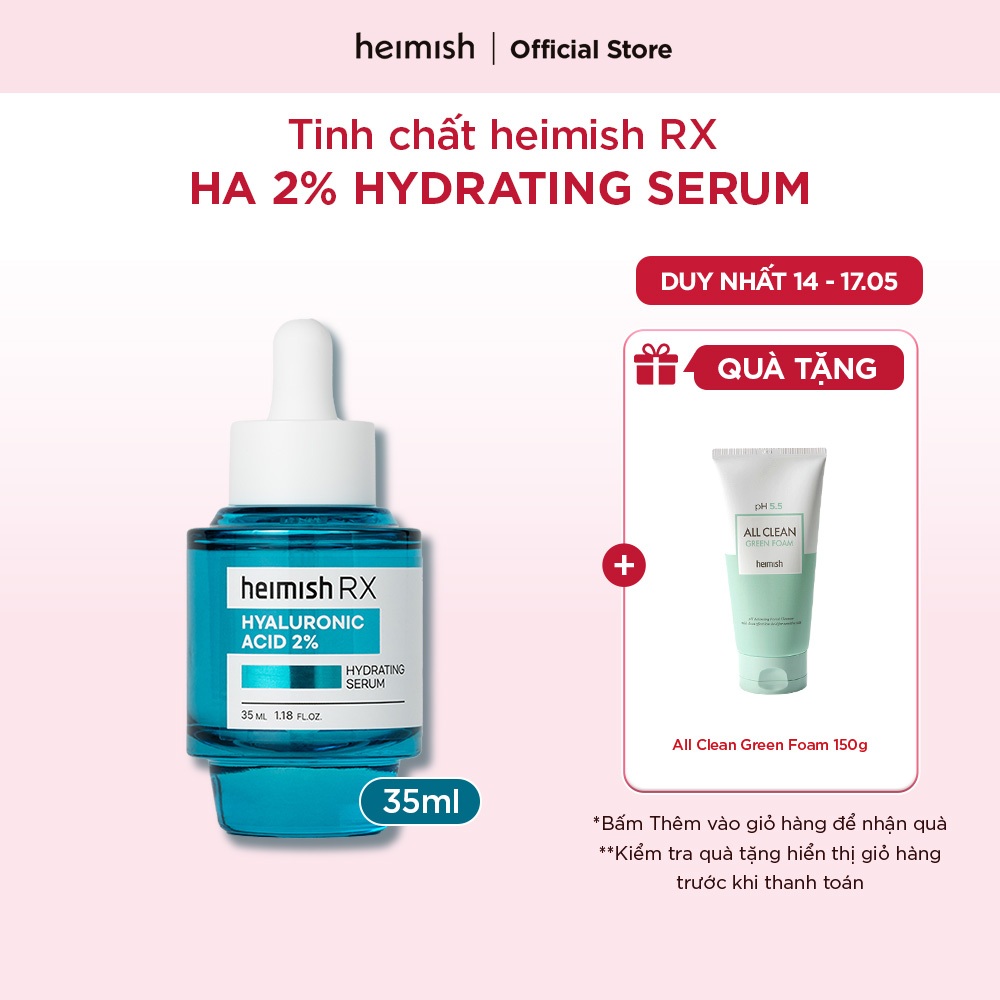 Tinh chất dưỡng ẩm heimish RX Hyaluronic Acid 2% Hydrating Serum 35ml