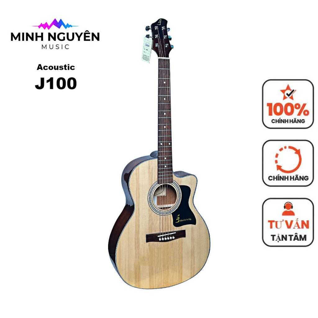 Đàn Guitar Acoustic Ba Đờn J100