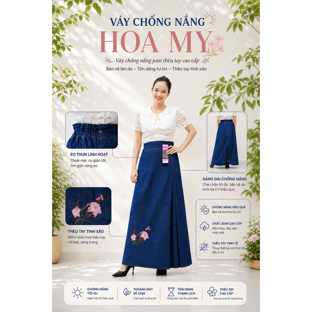 VÁY CHỐNG NẮNG JEAN CAO CẤP