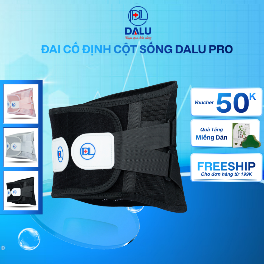 Đai cố định cột sống lưng Dalu Pro, Đai đeo cố định lưng chống thoái hóa thoát vị đĩa đệm