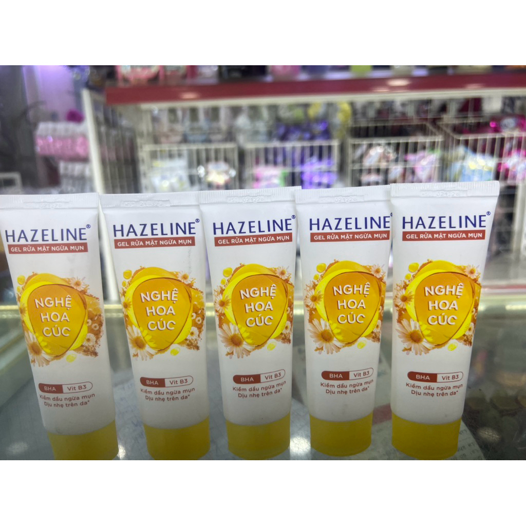 GEL RỬA MẶT NGỪA MỤN  HAZELINE  NGHỆ  HOA CÚC (50G)