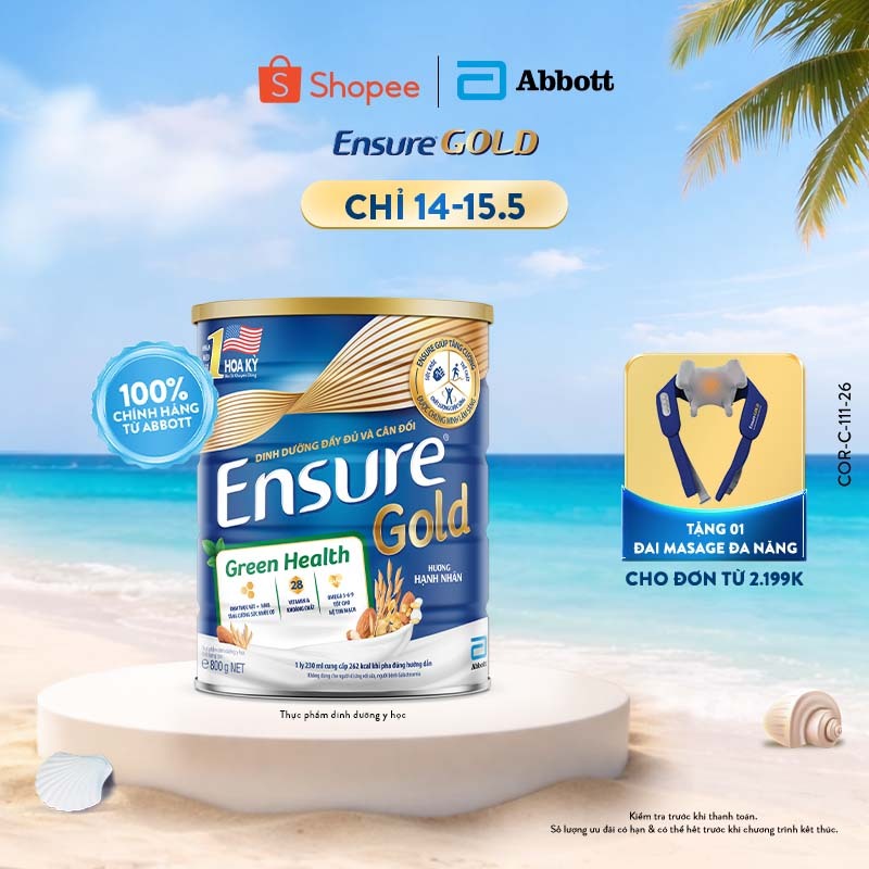 Sữa bột Ensure Gold Green Health 800g
