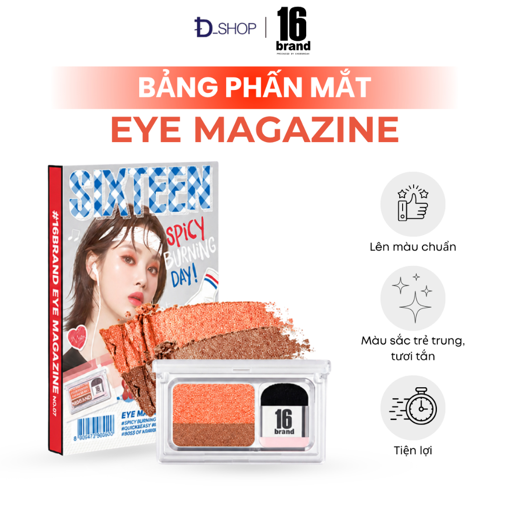 [16BRAND] Phấn mắt 16 BRAND EYE MAGAZINE