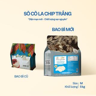 Socola Chip trắng Cacao talk 100gr - gói chiết lẻ từ gói 5kg hàng cty