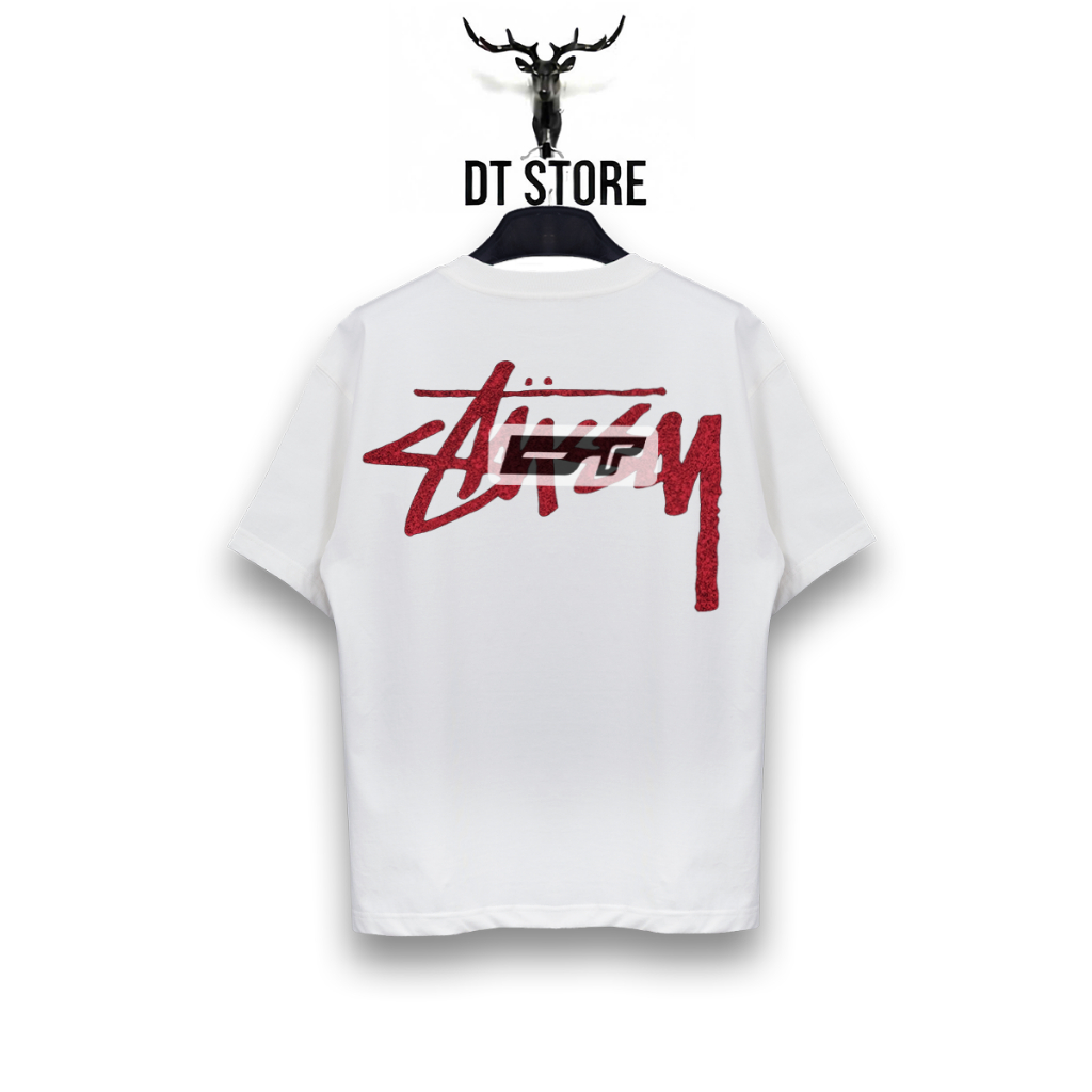 [PREMIUM QUALITY] ÁO THUN STUSSY GLITTER SIGNATURE COTTON CAO CẤP FORM RỘNG UNISEX - DT STORE - STU0