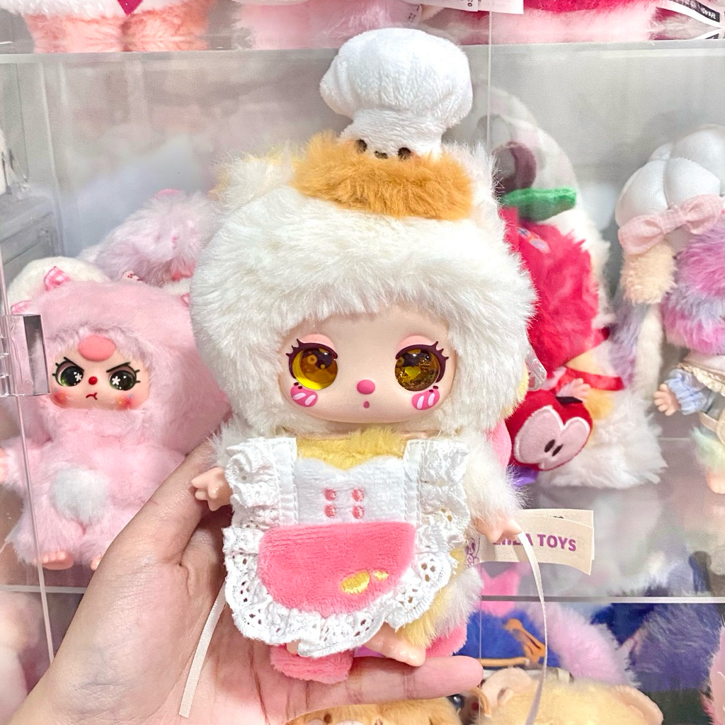 Blind Box móc khóa gấu bông Lila Lucky cat V3 V4 chính hãng
