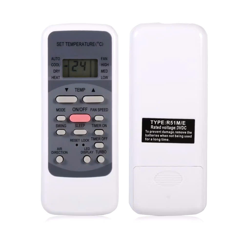Điều khiển điều hoà Midea- Remote cho máy lạnh 1 và 2 chiều Midea (Nút hồng).