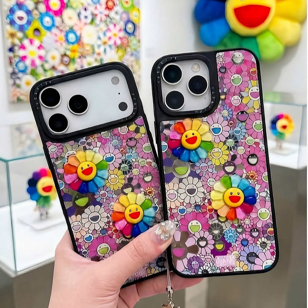 Ốp Lưng Iphone Hoa Cười Rực Rỡ -Rainbow Smile Garden 🌈✨ - Mê Case