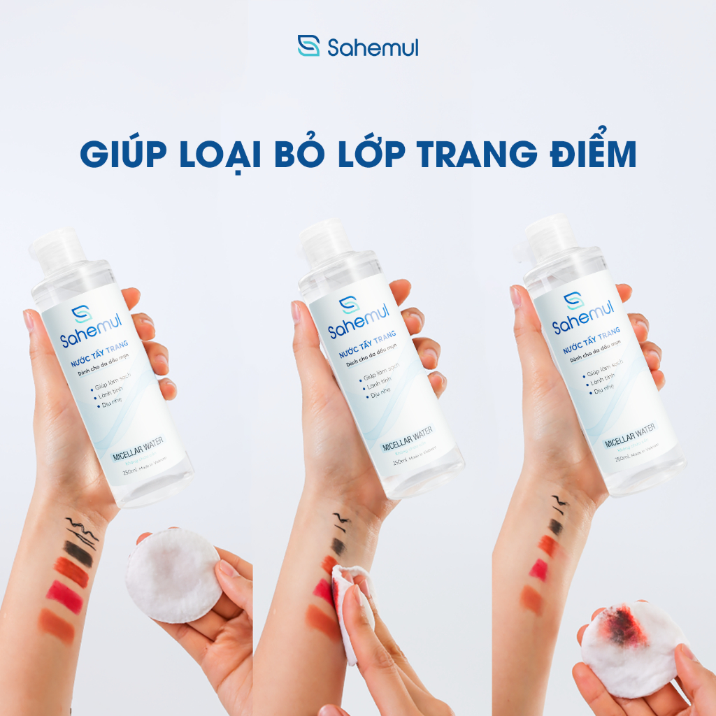 Nước Tẩy Trang SAHEMUL Làm Sạch Cho Da Dầu Mụn, Mọi Loại Da 250ml | BigBuy360 - bigbuy360.vn