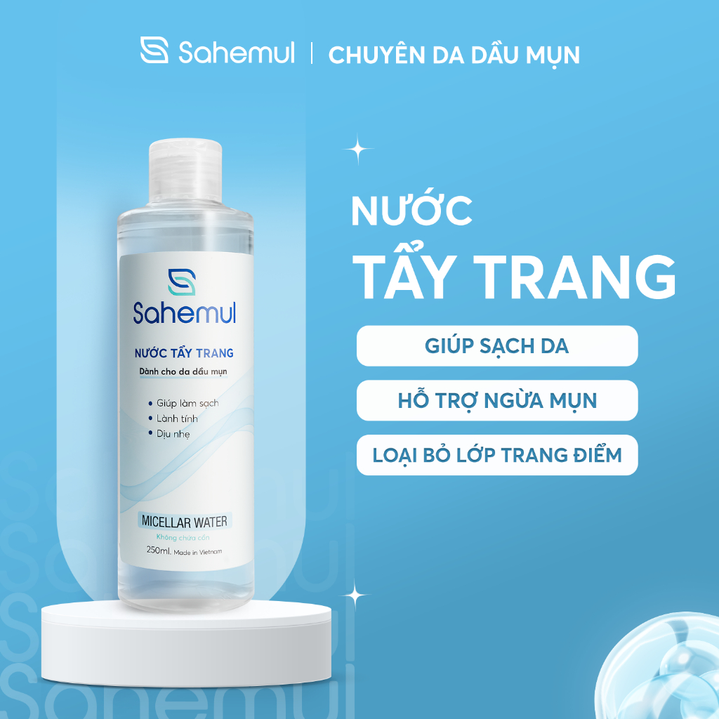 Nước Tẩy Trang SAHEMUL Làm Sạch Cho Da Dầu Mụn, Mọi Loại Da 250ml | BigBuy360 - bigbuy360.vn