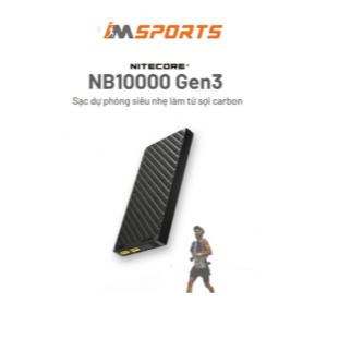 Sạc Dự Phòng NITECORE NB10000 Gen3 10000mAH Sợi Carbon Siêu Nhẹ Chống Nước Chính Hãng - IMSports
