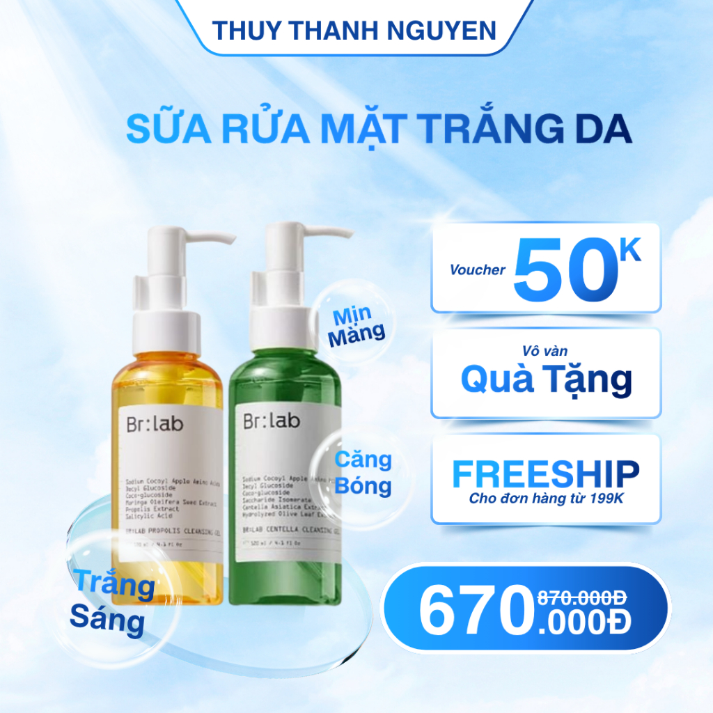 Gel rửa mặt sạch sâu bụi mịn, kiểm soát dầu  Br:Lab 120ml  - Xuất xứ Hàn Quốc