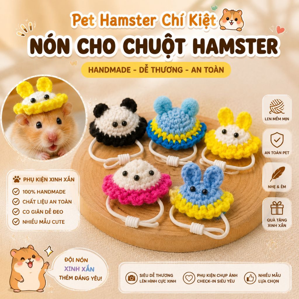 Nón Len Cho Chuột Hamster - Phụ Kiện