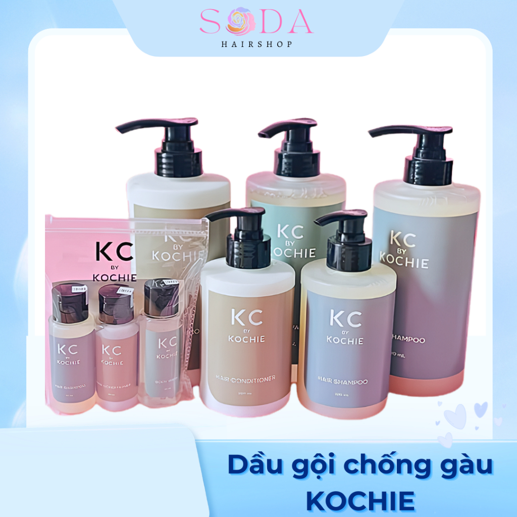 Bộ Dầu Gội Xả KOCHIE Hương Matcha - Chống Gàu, Kiểm Soát Dầu Cho Tóc Mềm Mượt