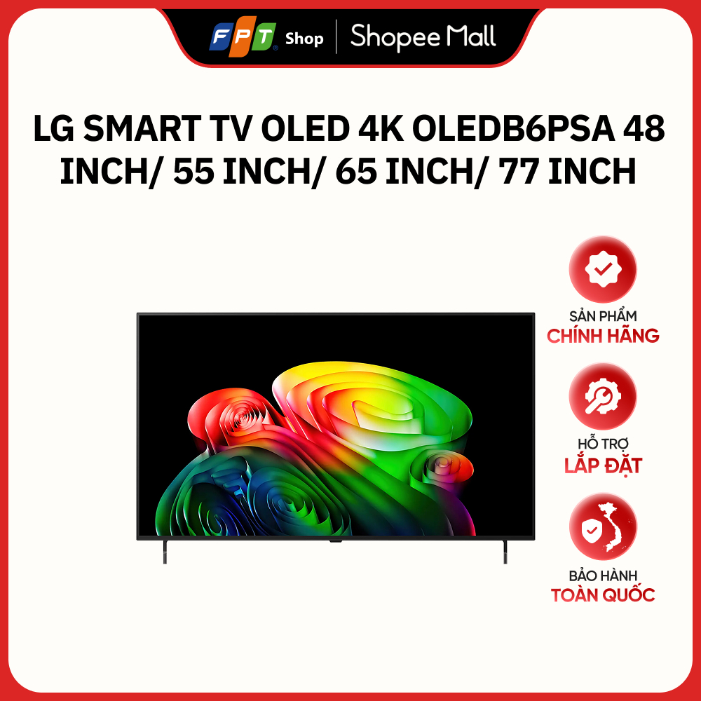 [MODEL 2026] [Tặng loa thanh 7 TRIỆU] LG Smart TV OLED 4K OLEDB6PSA 48 inch/ 55 inch/ 65 inch/ 77 in