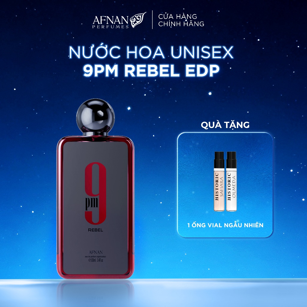 [Hỏa tốc] Nước Hoa Unisex Afnan 9PM Rebel EDP 100ml