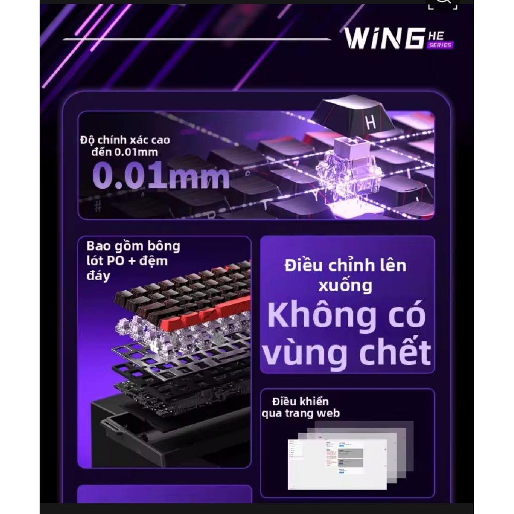Bàn phím cơ gaming aula win60 he rapid trigger 8k hz | BigBuy360 - bigbuy360.vn