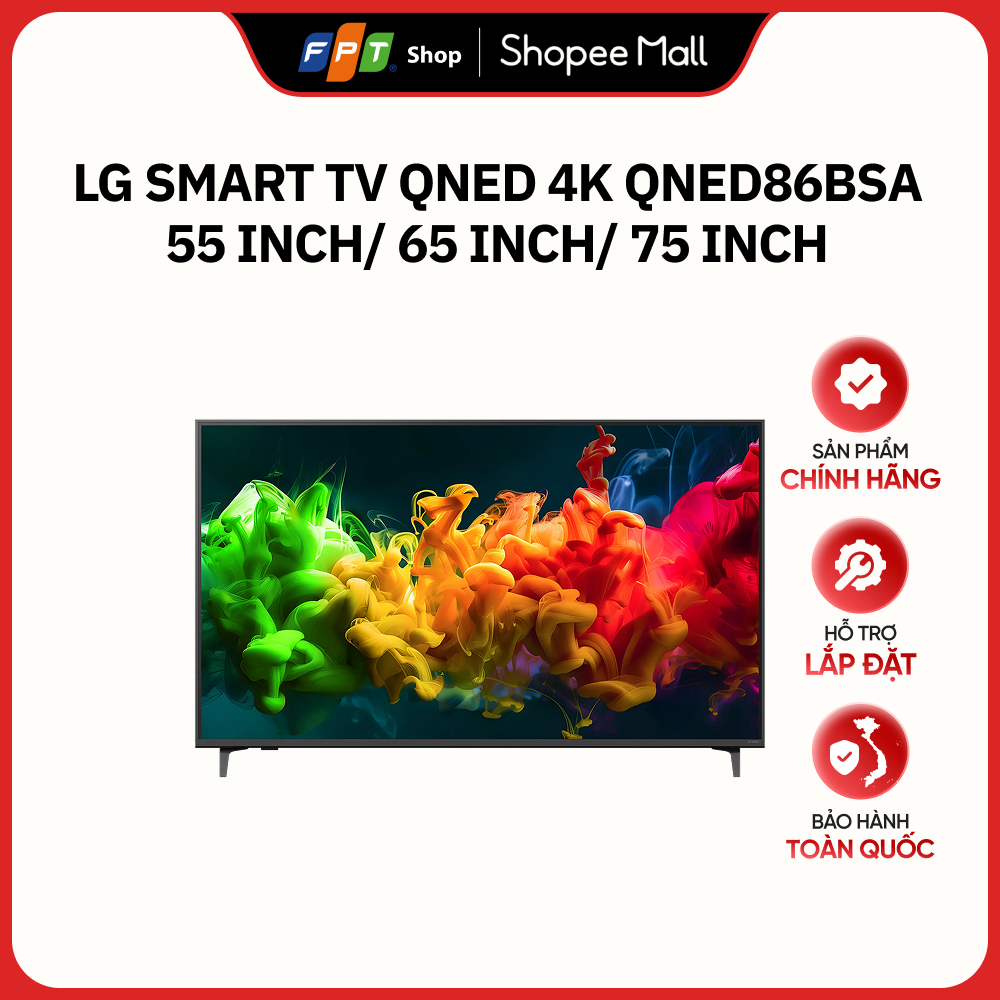 [MODEL 2026] [Tặng loa thanh 4 TRIỆU] LG Smart TV QNED 4K QNED86BSA 55 inch/ 65 inch/ 75 inch