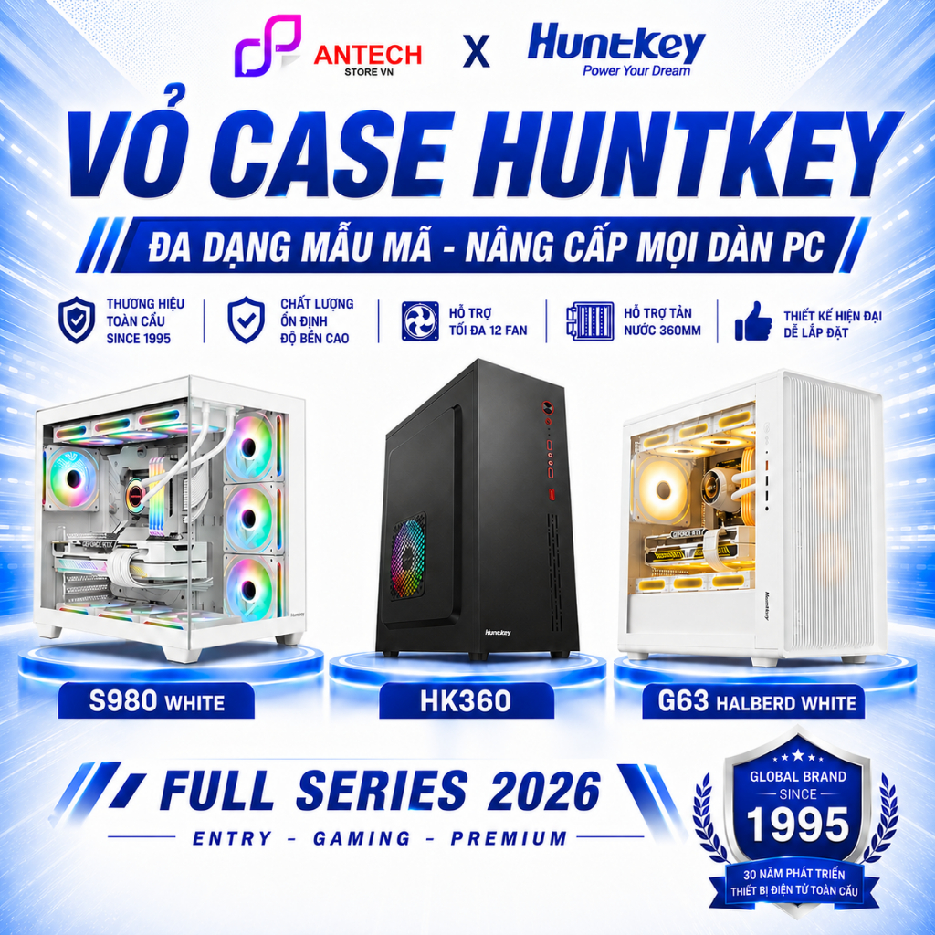 Vỏ Case HUNTKEY HK360 GS450S G63 S900 S980 GX750A Cao Cấp Bể Cá Giá Tốt Hàng Chính Hãng ( No Fan)