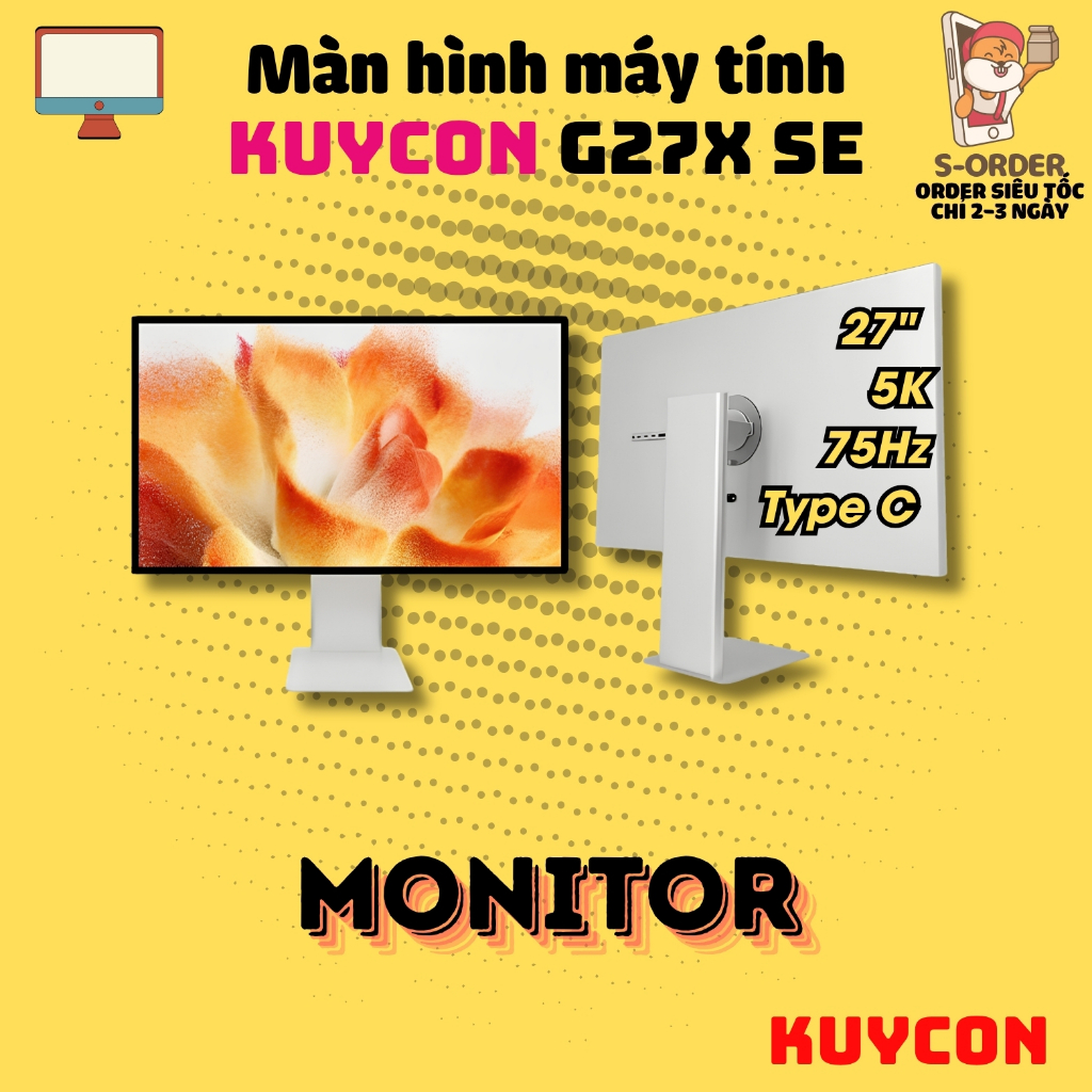 Màn Hình KUYCON G27X SE 27 inch 5K IPS – Độ Phân Giải 5120×2880, HDR, USB-HUB