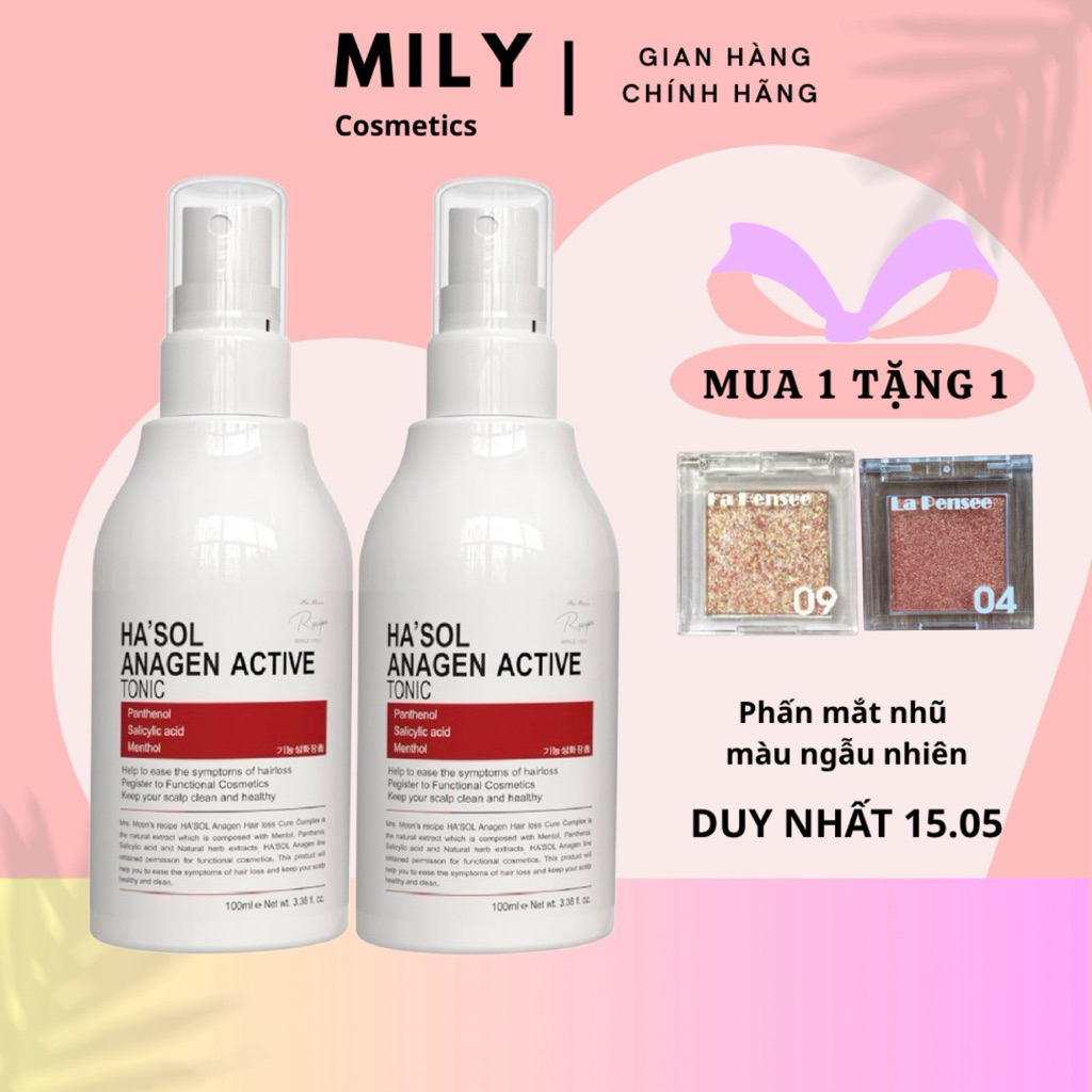 COMBO 2 Xịt Kích Mọc Tóc Hasol Anagen Active Tonic Dưỡng Da Đầu Nuôi Dưỡng Nang Tóc Chắc Khỏe Dành C