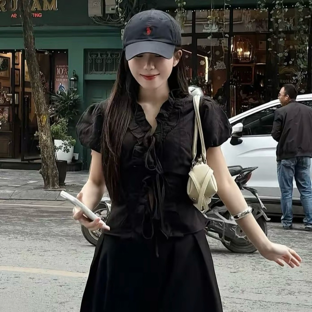 [BÈO BÉO BIGSIZE ] ÁO LẺ KIỂU NỮ ĐŨI BÈO THẮT NƠ FORM BIGSIZE 60-110KG | BigBuy360 - bigbuy360.vn