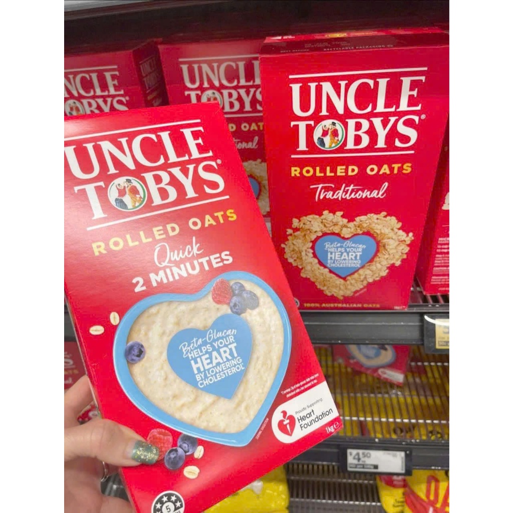 Yến Mạch Uncle Tobys Úc Hộp 500g Nguyên Chất Dễ Chế Biến