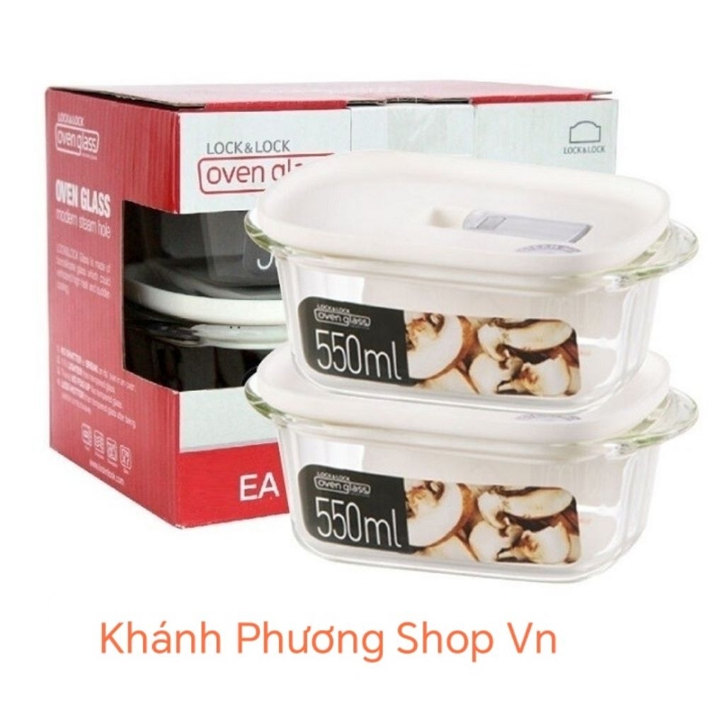 Combo 2 hộp cơm thủy tinh lock&lock - hộp cơm thủy tinh
