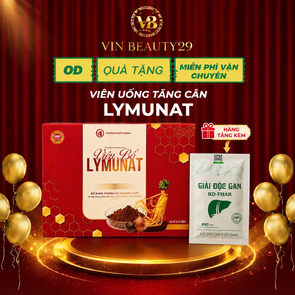 Sâm Bổ Kiện Thảo Mộc Nam, viên bổ LYMUNAT tăng cân cho người gầy, vitamin ăn ngon hiệu quả sau 20 ng