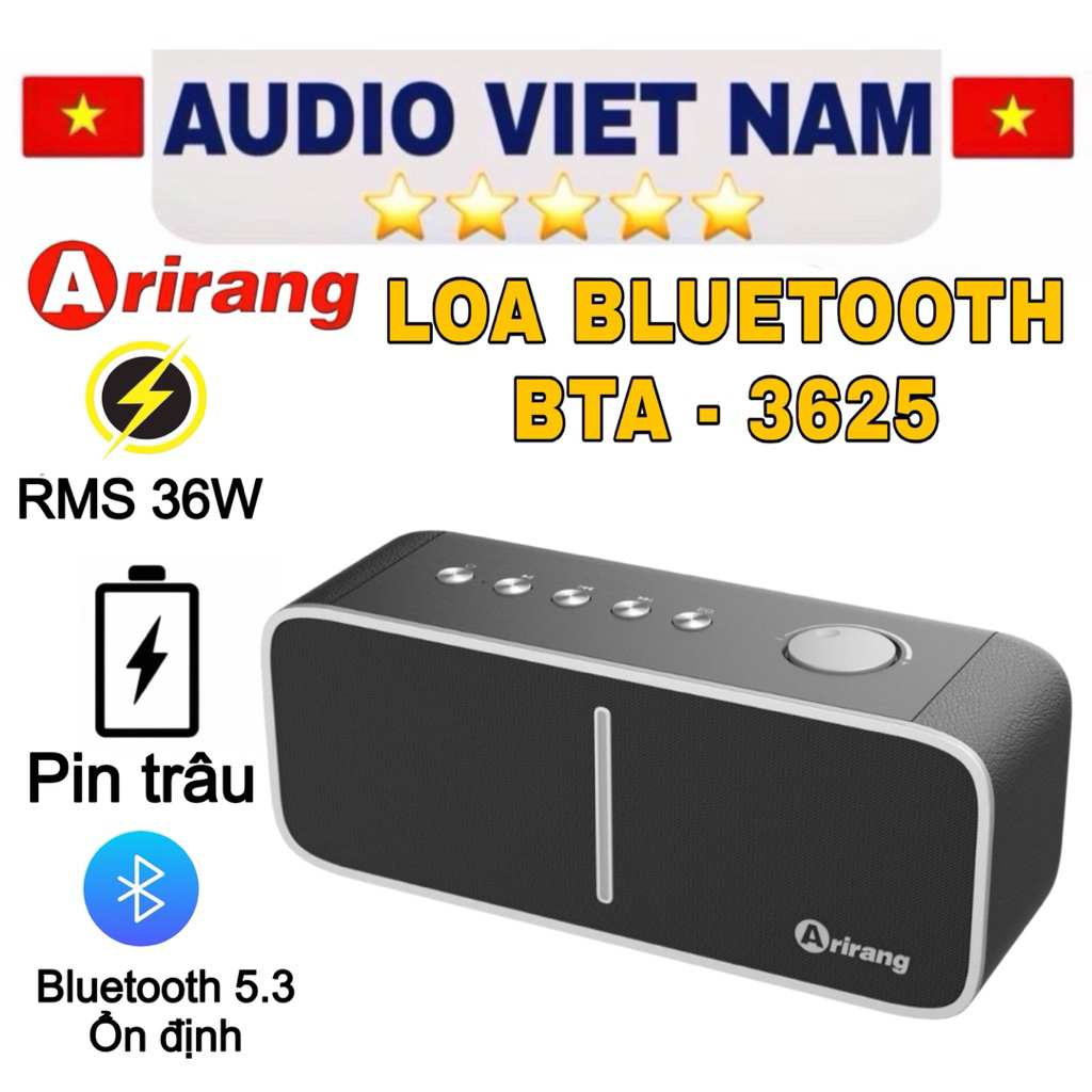.LOA NGHE NHẠC ARIRANG BTA - 3625 dòng loa di động chuyên nghe nhạc arirang bta 3625 bluetooth 5.3, 