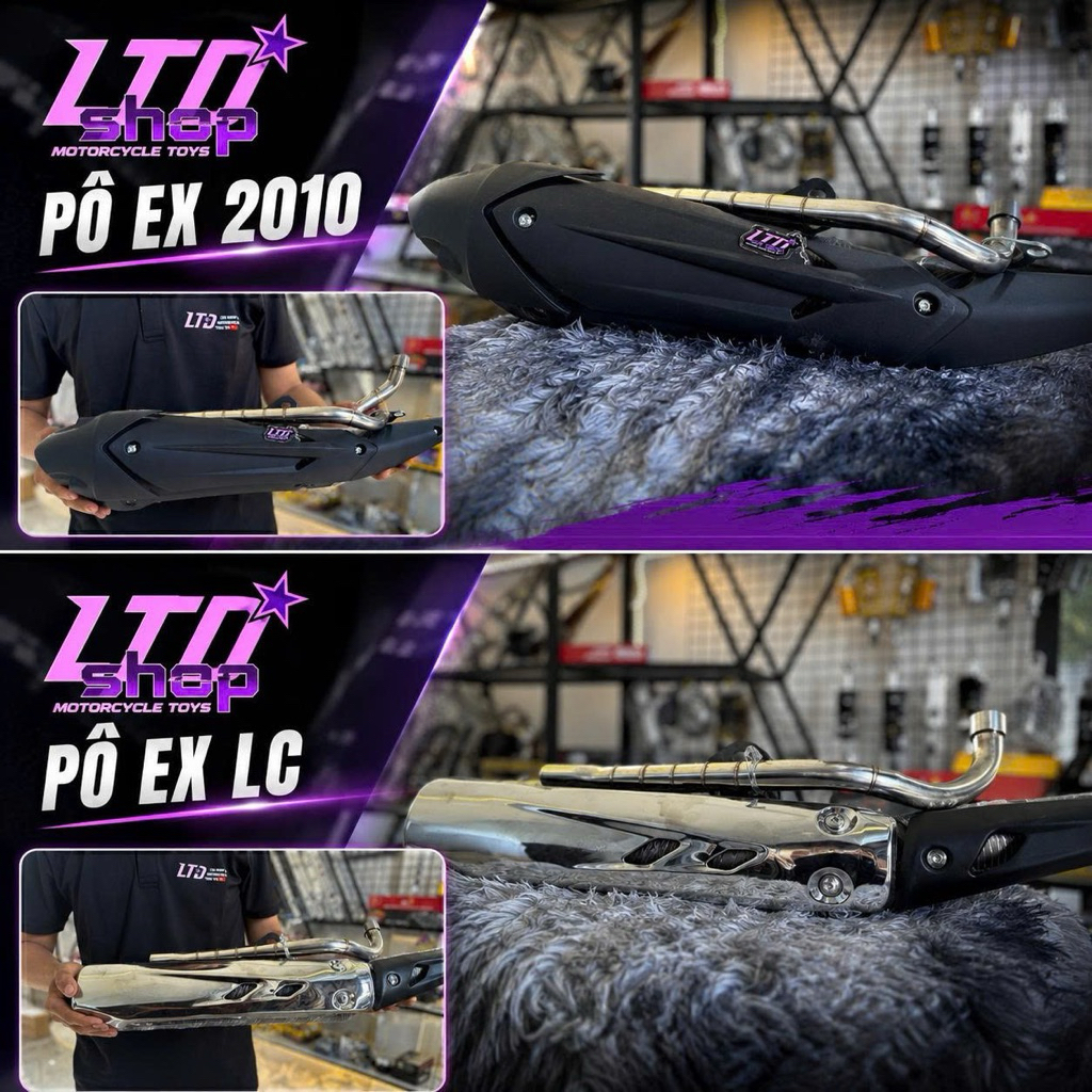 Pô Exciter 2010/ Lc tặng cổ inox cho sirius, wave, Ex 135,…