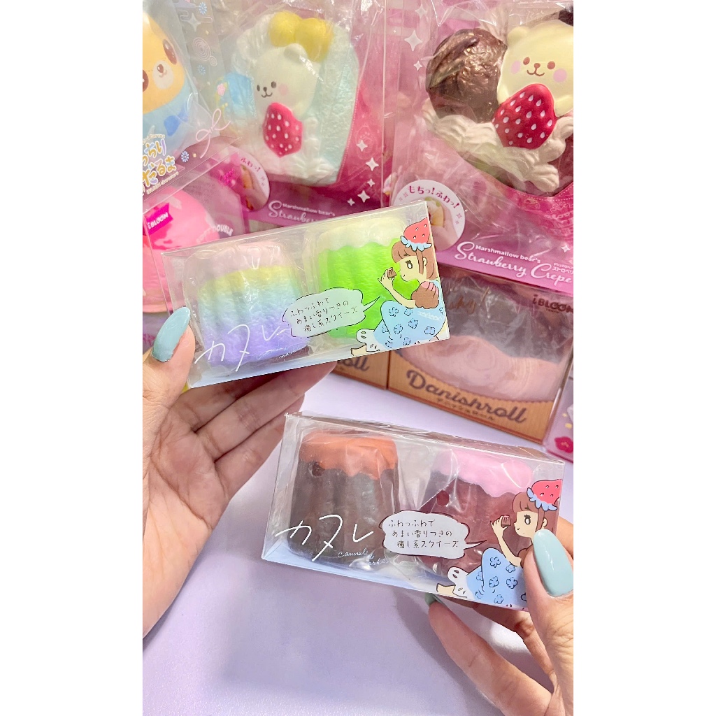 ĐỌC KỸ MÔ TẢ | iBloom Mini Pastel Cannelé Set 2pcs 🌈 Squishy chậm tăng siêu mềm thơm Kawaii collecti