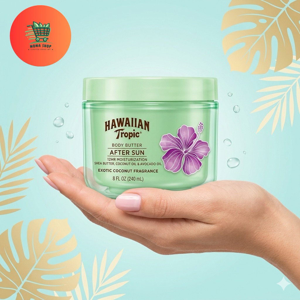 [Mỹ] Kem Dưỡng Thể Sau Đi Nắng Hawaiian Tropic After Sun Body Butter (240ml)