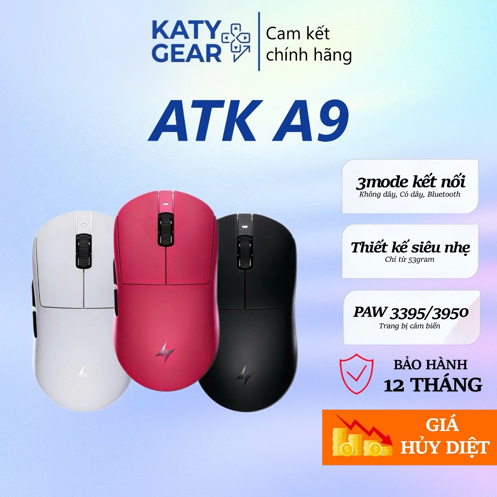 ⚡[Sẵn Hàng][Hỏa Tốc] Chuột Gaming Không Dây ATK Dragonfly A9 ULTIMATE|A9 ULTRAMAX|A9 PLUS|A9 SE