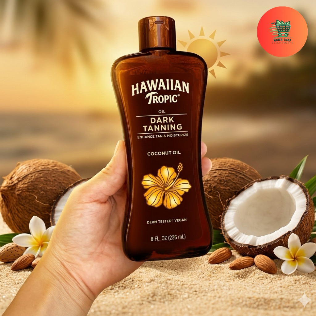 [Mỹ] Dầu Tan Mỡ & Nhuộm Da Nâu Hawaiian Tropic Dark Tanning Oil (236ml)