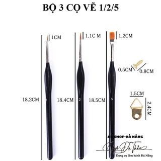 Bộ 3 cọ vẽ 1/2/5 ( DANANGBAKINGTOOL 2600.012 )