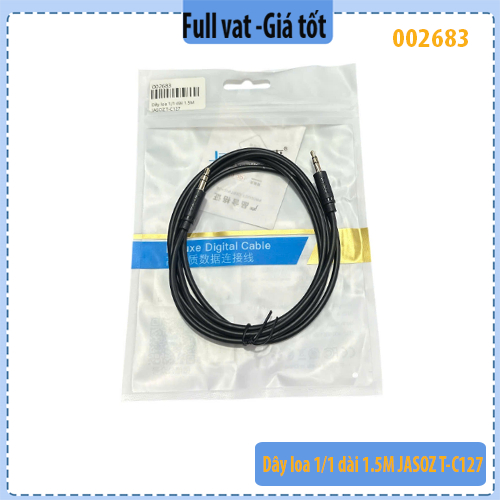 Cáp âm thanh AUX Jack 3.5mm dài 1.5M JASOZ T-C127 - Dây loa 1/1 dài 1.5M JASOZ T-C127 - chính hãng