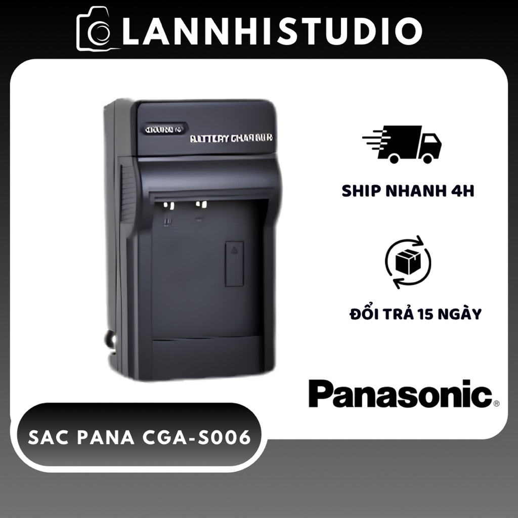 Combo Sạc + Pin Panasonic CGA-S006 cho Lumix FZ7 FZ8 FZ18 FZ28 FZ30 FZ38 FZ50 [HOẢ TỐC HN]