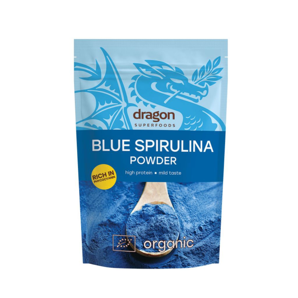 Bột tảo xoắn Blue Spirulina hữu cơ Dragon Superfoods 75Gr(Dragon Superfoods Organic Blue Spirulina P