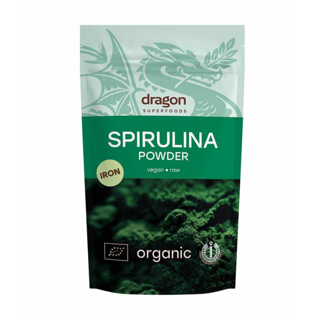 Bột tảo xoắn Spirulina Dragon Superfoods 200gr(Dragon Superfoods Organic Spirulina Powder 200g)