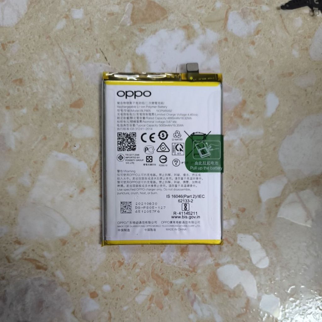 Pin OPPO A16/ A56 5G / A54 4G / A53 4G/ BLP805 Zin Bóc Máy