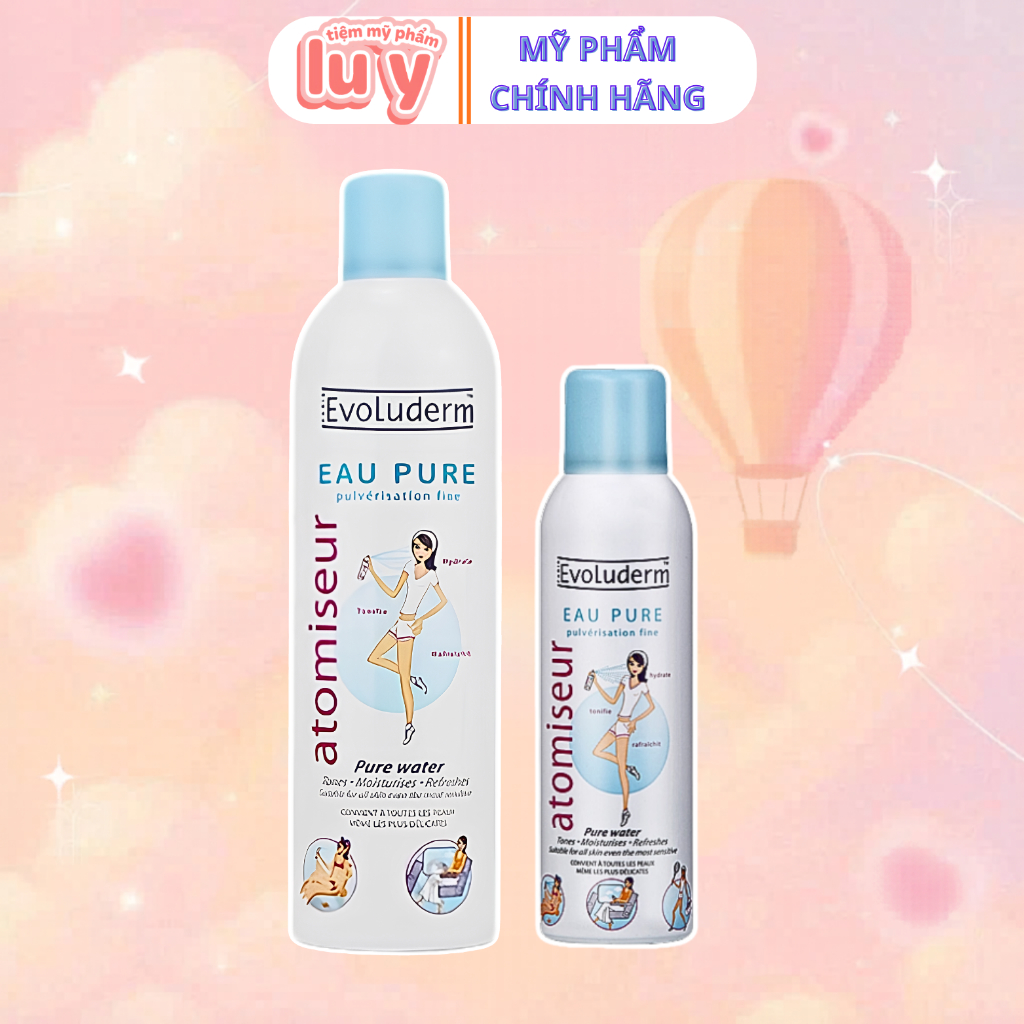 Xịt khoáng Evoluderm Eau Pure Pháp 150ml - 400ml