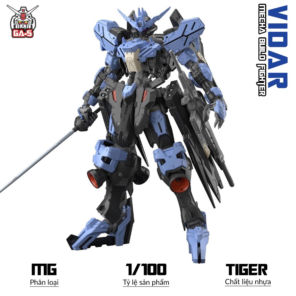 [Tặng hiệu ứng] Mô hình Tiger MG Vidar, 1/100 Mecha, Đồ chơi lắp ráp nhựa