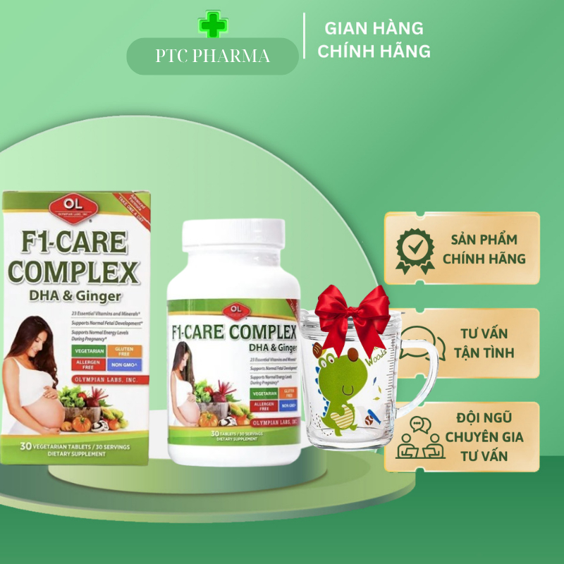 [NHẬP KHẨU] Vitamin từ Mỹ - F1-Care Complex Lọ 30 viên - Bồi bổ Vitamin mẹ bầu & hỗ trợ ngừa ốm nghé