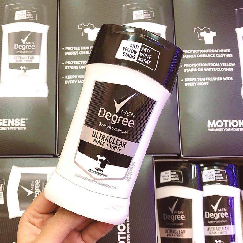 Lăn khử mùi dạng sáp nam Degree Men UltraClear Antiperspirant Deodorant Black + White