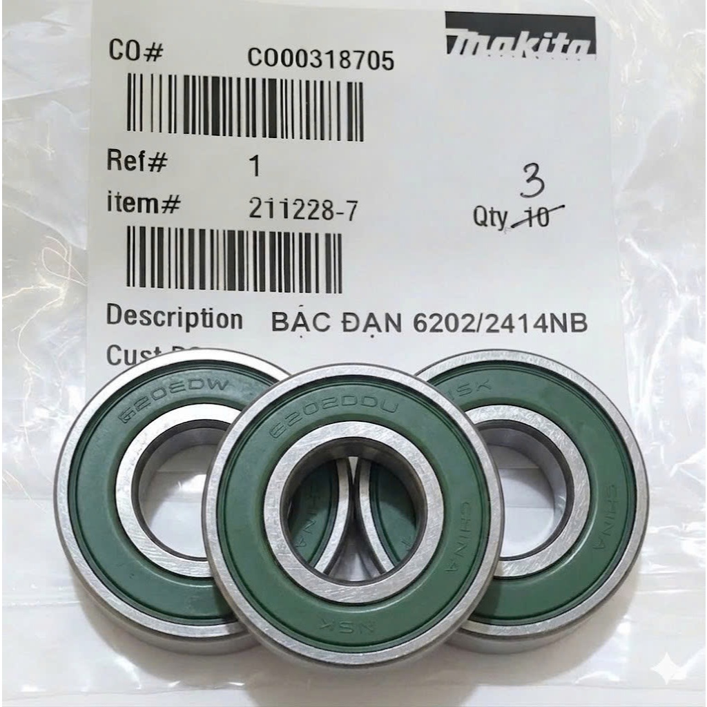 Vòng bi (bạc đạn) Bạc đạn bi (6202/2414NB) 211228-7 Makita