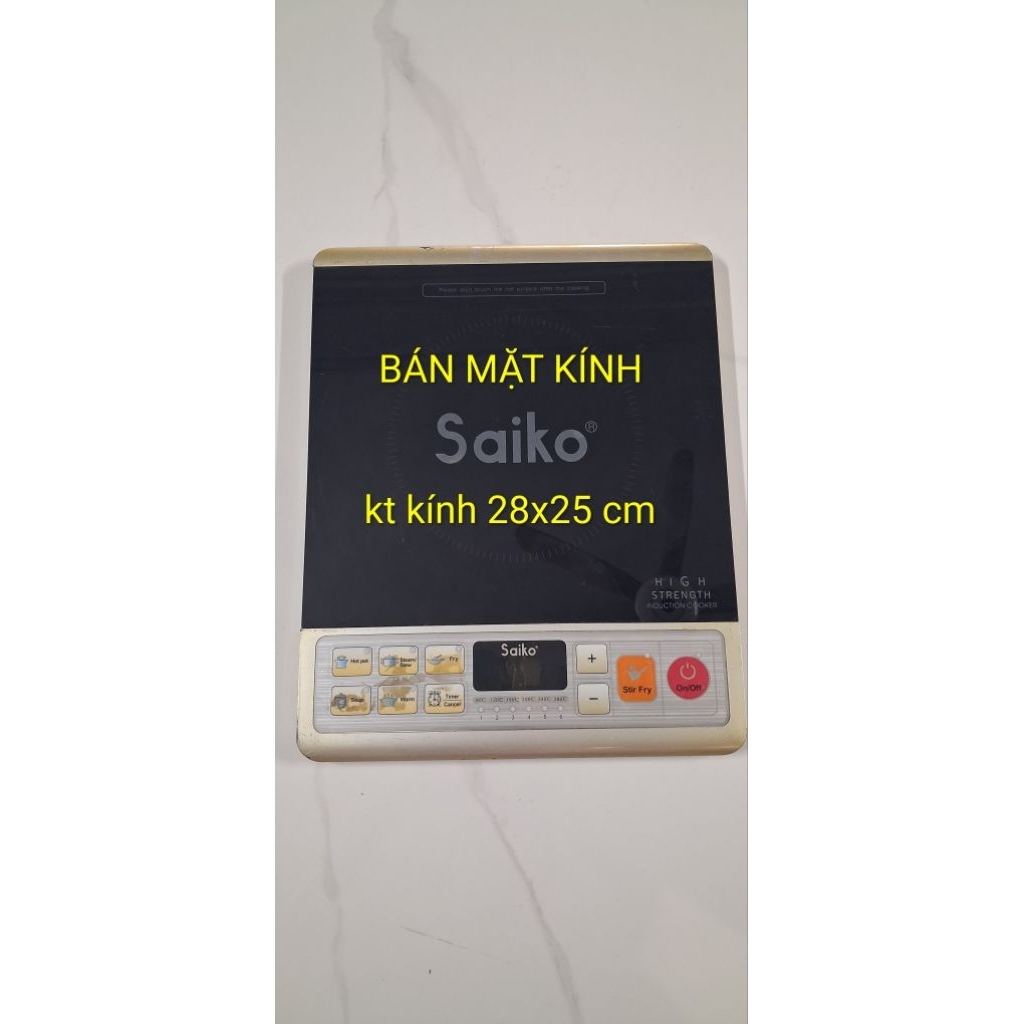 Mặt kính bếp từ Saiko kt kính 28x25 cm